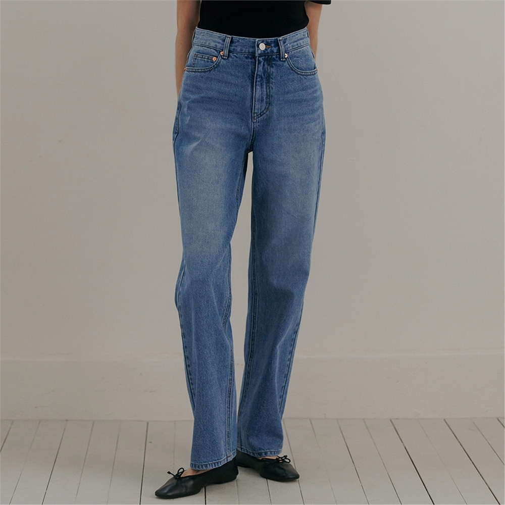 [블랭크03] straight fit jeans (vintage blue)