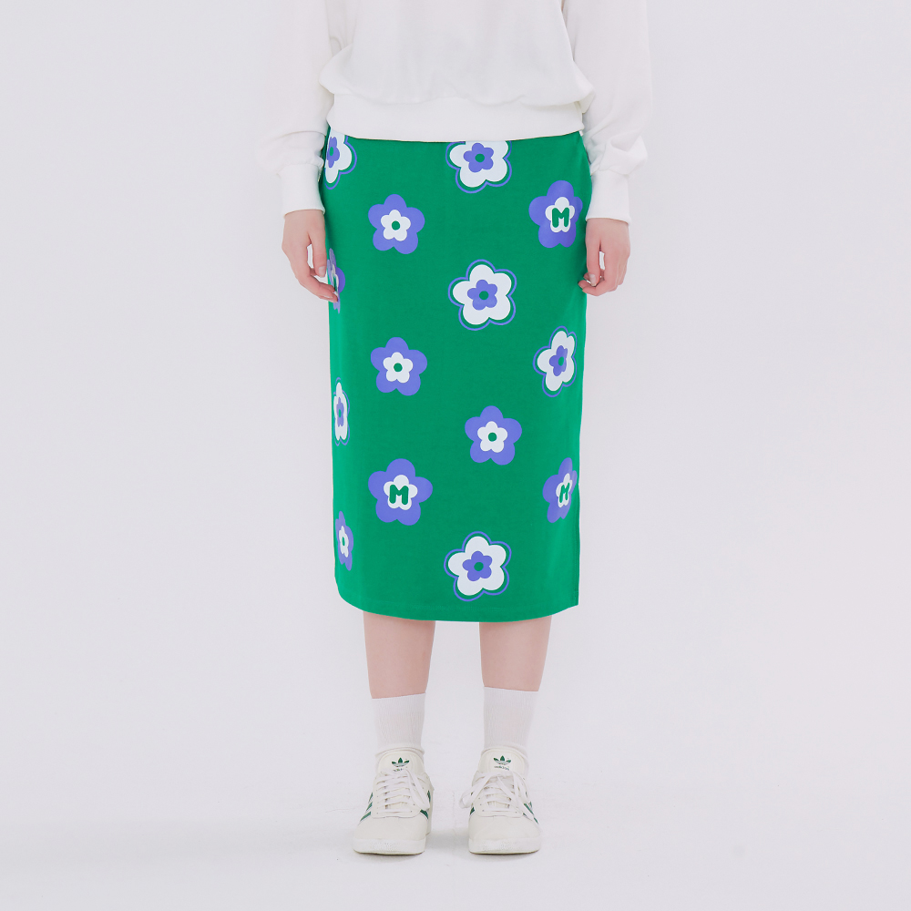[메타퍼] MET Flower Skirt Green