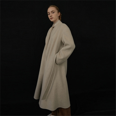 [블랭크03] cashmere handmade robe coat (cream beige)