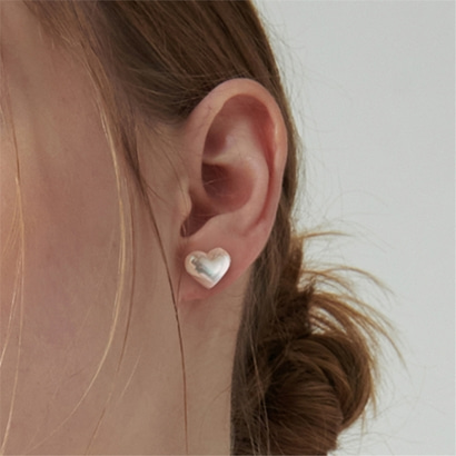 [티오유] Pure pearl heart earrings_HL14