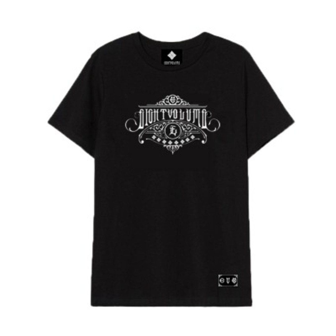 [에잇볼륨] EV 엠블램 유니슨 오버핏 반팔 티셔츠(블랙)