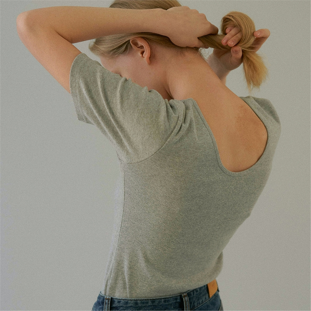 [블랭크03] scoop neck rib t-shirt (3colors)