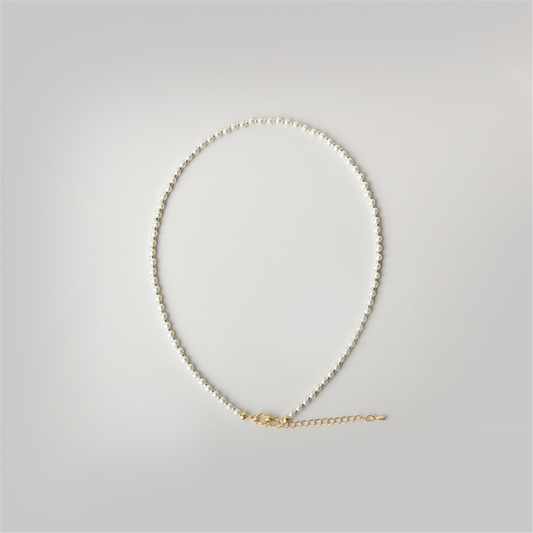 [하스] Pearl and ball mix necklace_HE013