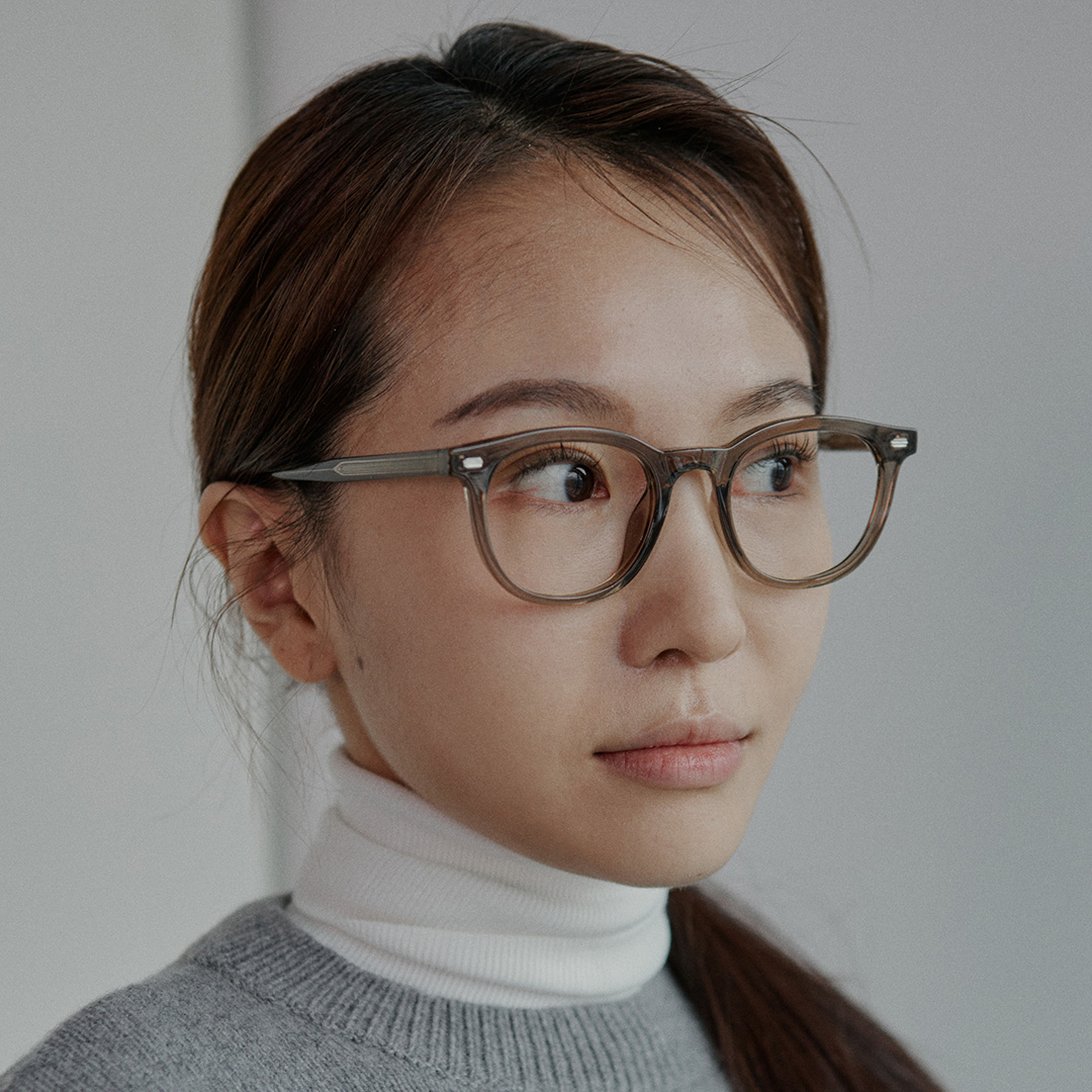 [라스텔지아] 2024 GIO 카키브라운 캐주얼 뿔테 안경 전자파 차단 렌즈