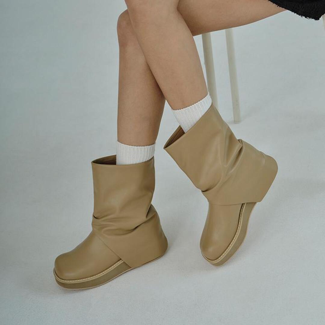 [미슈쏘머치] linda warmer middle boots_CB