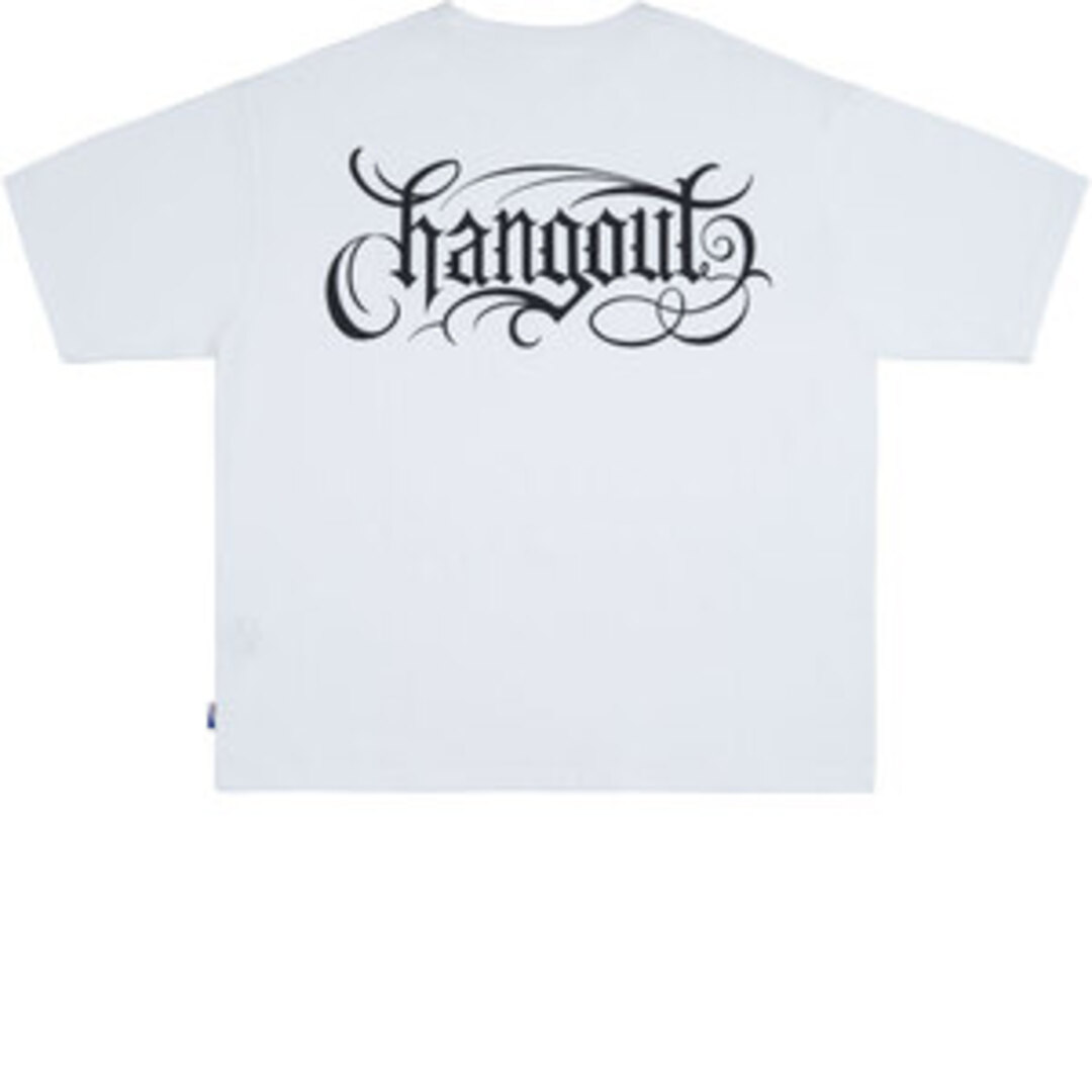 [행아웃]X Inked SEOUL Chicano Black Lettering Wide T-Shirt (White)