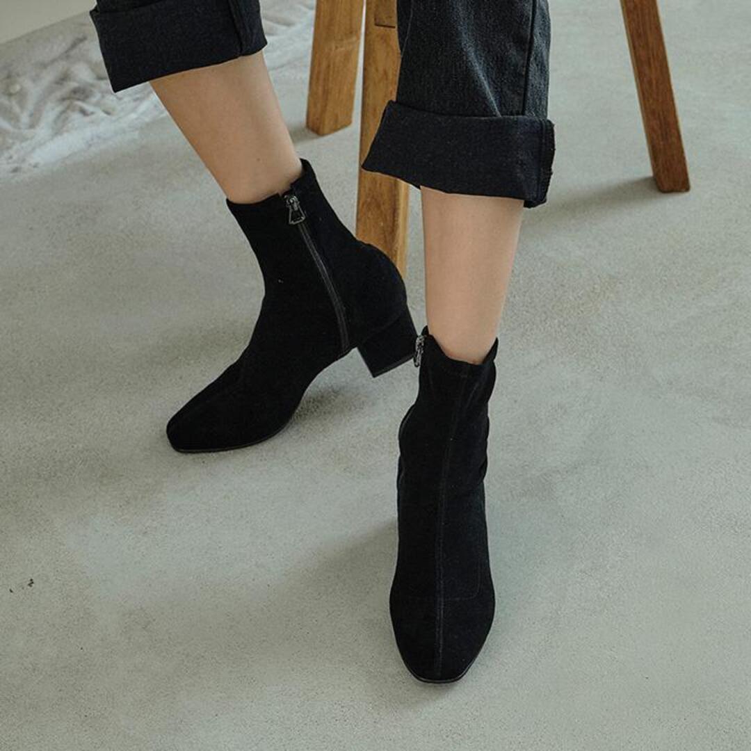 [미슈쏘머치] Square Socks Boots_BK2 (2cm,5cm,7cm)
