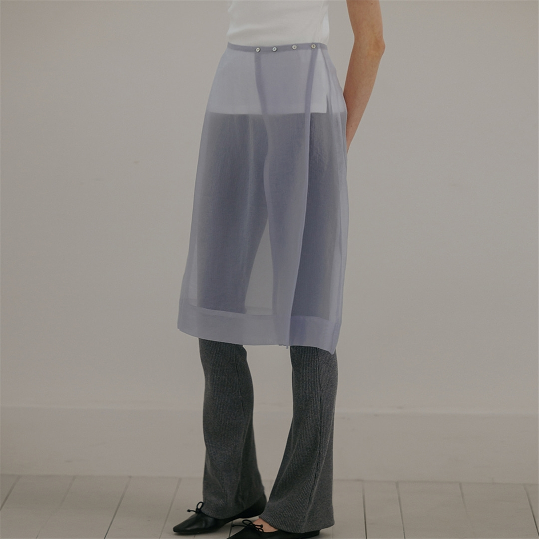 [블랭크03] see-through wrap skirt (2colors)