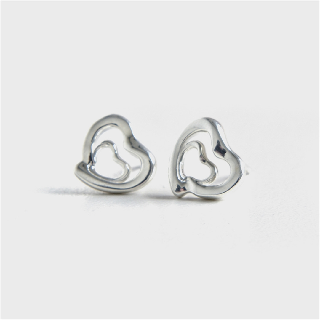 [티오유] [Silver925] WE026 Double heart earring