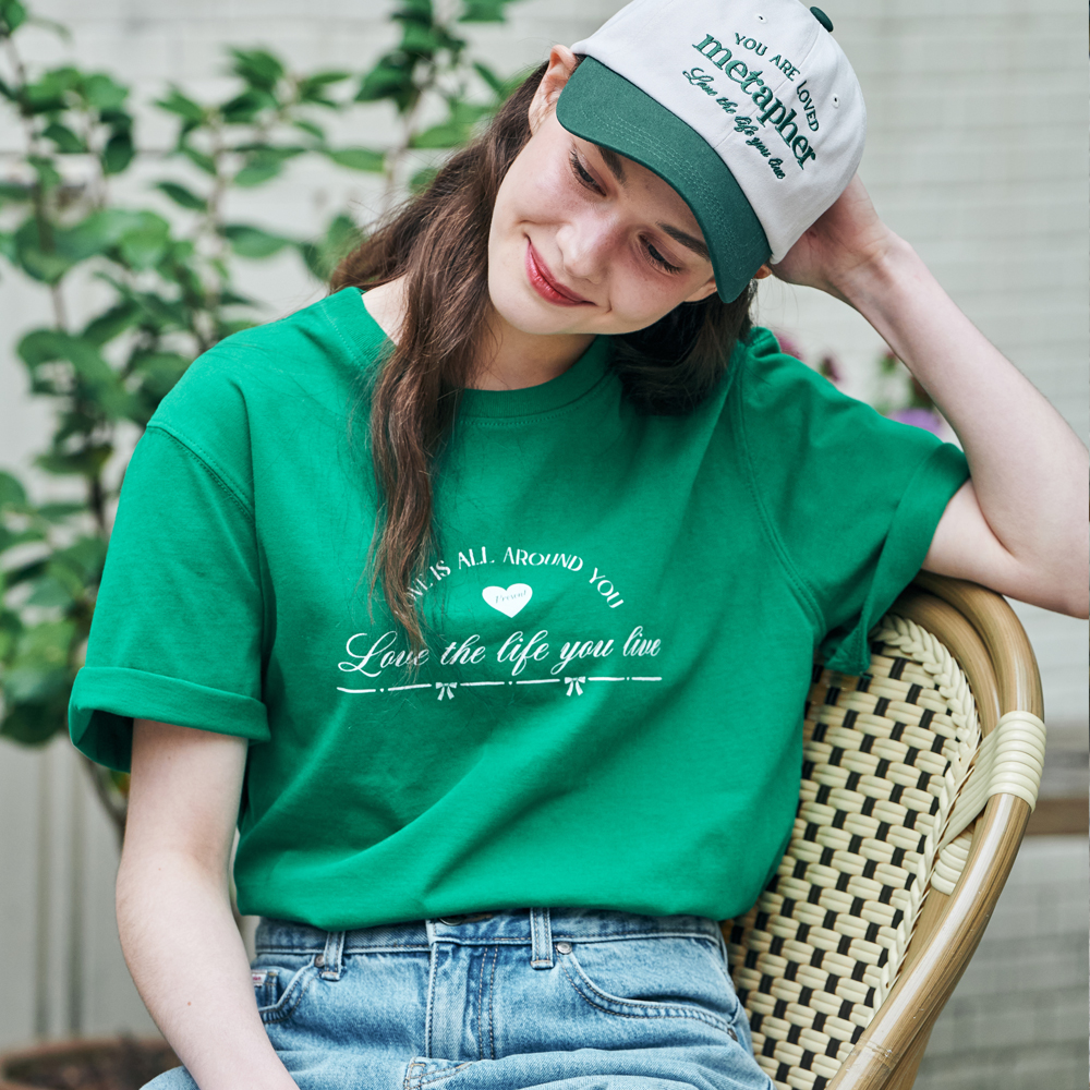 [메타퍼] MET love present t-shirt green