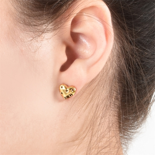 [티오유] Onyx cubics heart earrings_TP011 [Silver925]