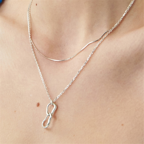 [티오유] Twin layered necklace_TS048 [Silver925]
