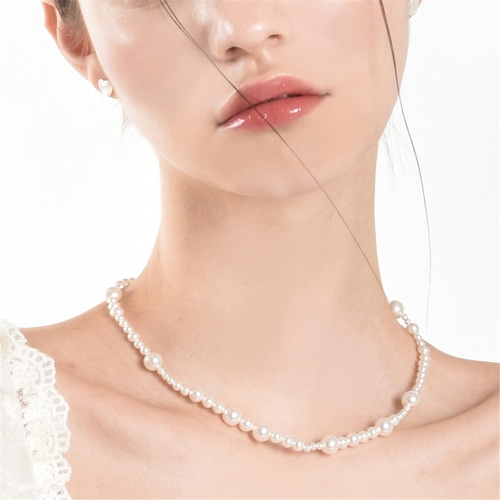 [티오유] Erratic pearl necklace_TP017 [Silver925]