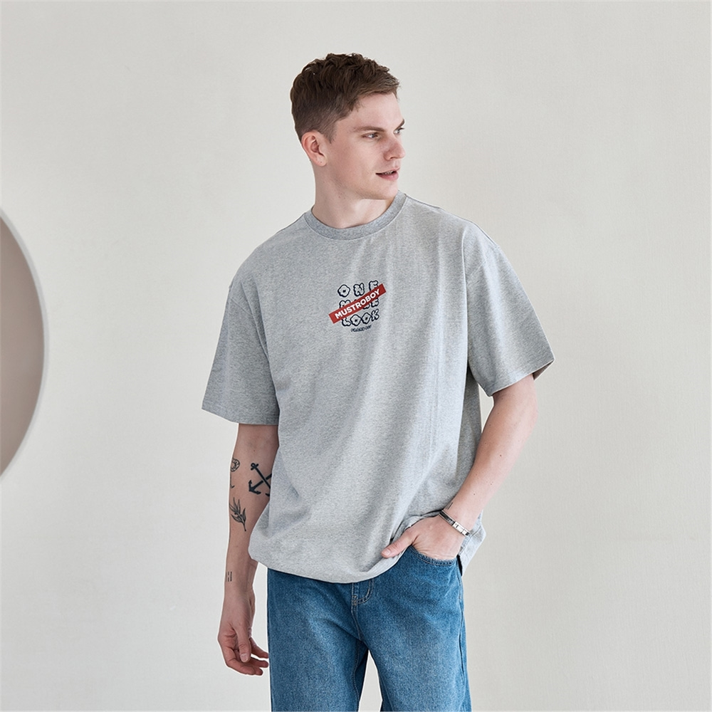 [유어즈샵] 머스트로보이 X 프레임오프 원마일 로고 티셔츠