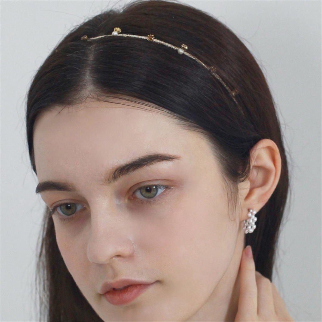 [하스] Pearl beads jewelry headband_BF058