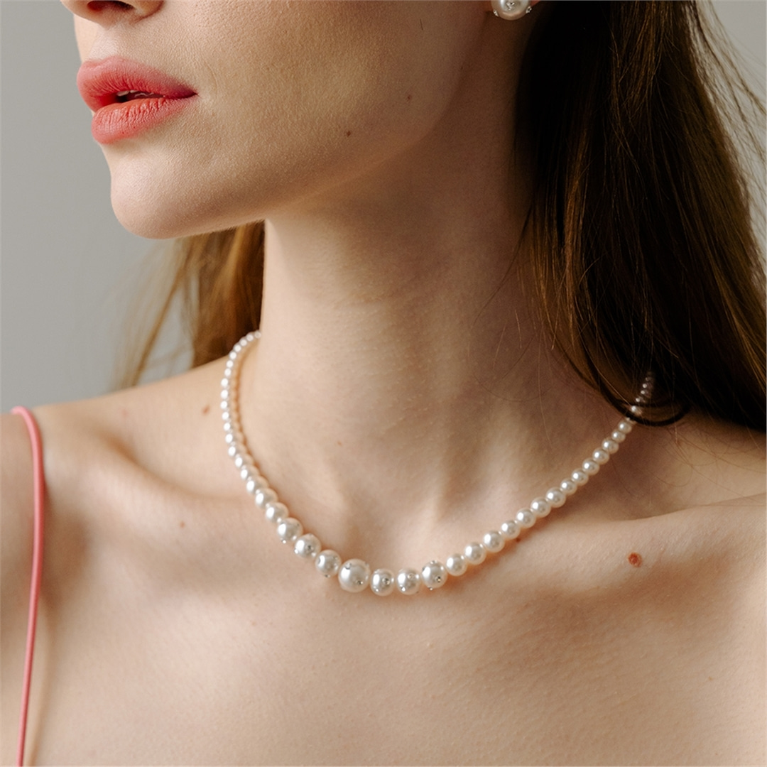 [티오유] Cubic Pearl necklace_SD008