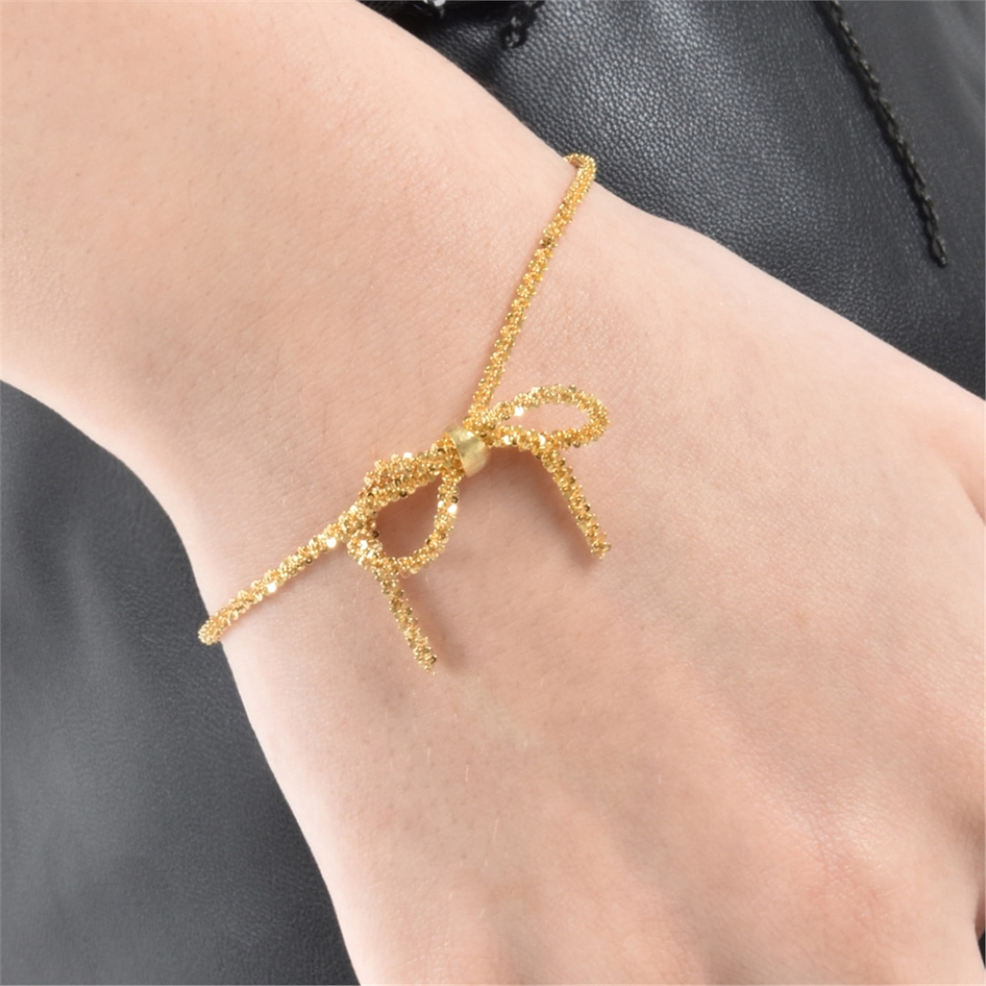 [티오유] Cotton chain ribbon bracelet_TP026 [Silver925]