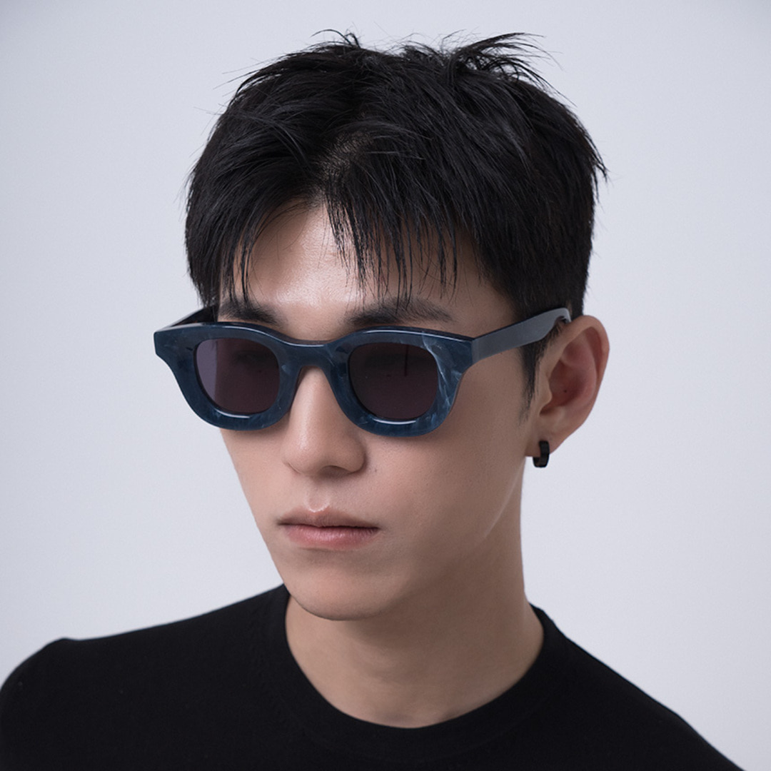[라스텔지아] Mayfair N6 원형 네이비 선글라스 UV 편광 렌즈