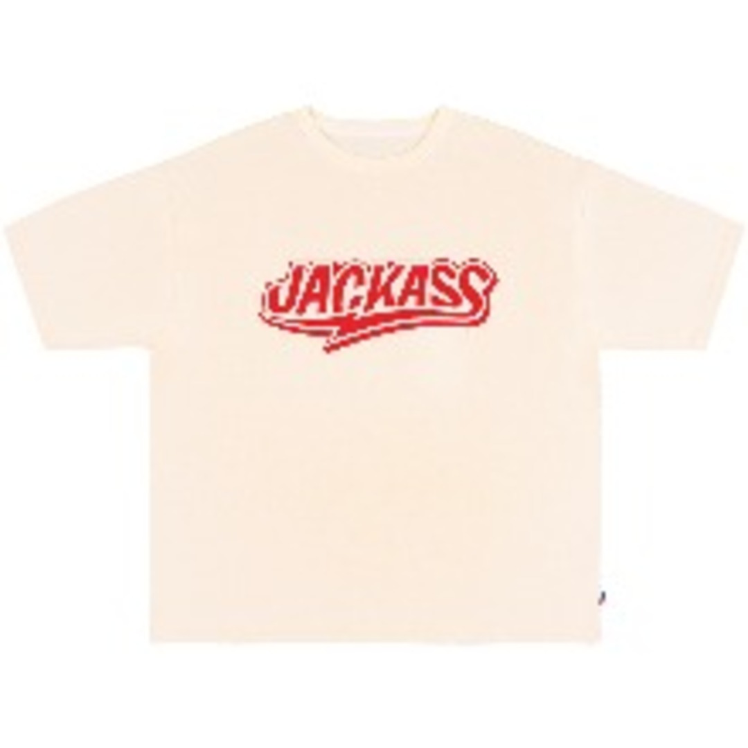 [행아웃]X Jackass DON&#039;T GROW UP, LET&#039;S Hangout Wide T-shirt (Cream)