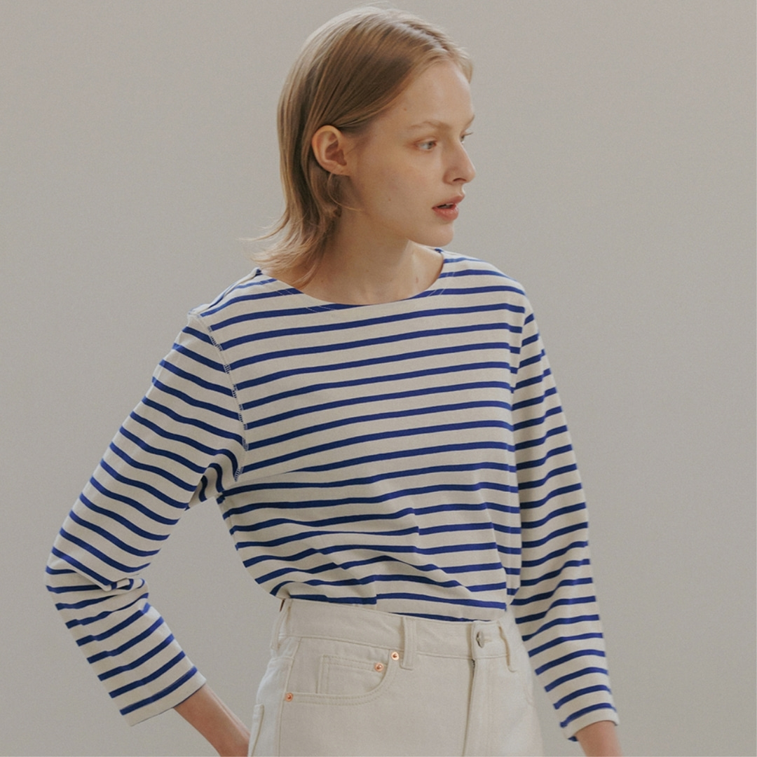 [Navy 4/6 예약배송][블랭크03] classic stripe t-shirt (2colors)