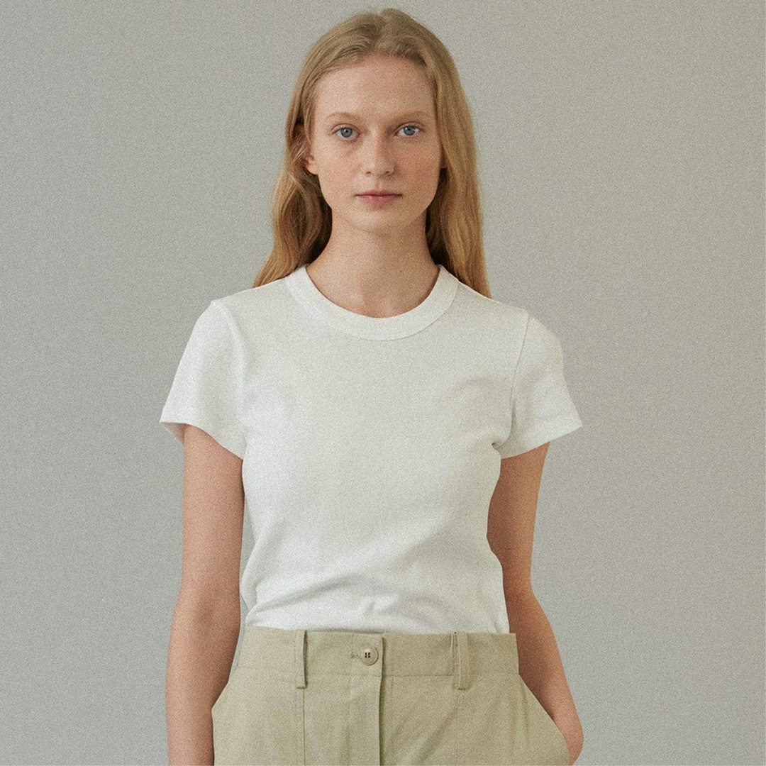 [블랭크03] organic cotton rib t-shirt (5colors)