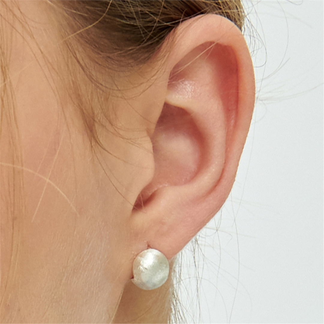 [티오유] Matte park earrings_TS056 [Silver925]