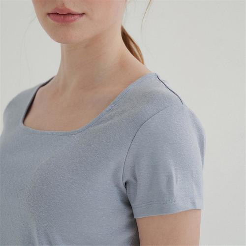 [블랭크03] square neck cotton tshirt_4colors