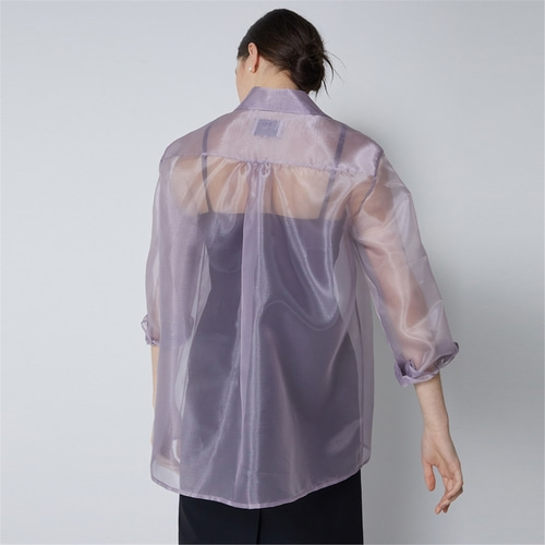 [비먼] long-sleeved organza shirt_lilac