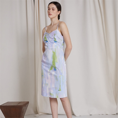 [비먼] shirred sleeveless dress_pattern