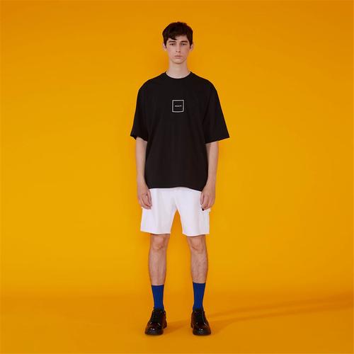[디어라이프] Square Logo Short Sleeve T-shirt BLACK