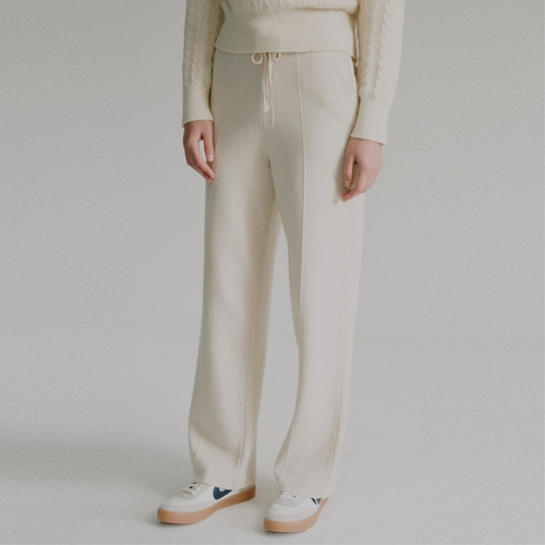[블랭크03] double weaving knit pants (cream beige)