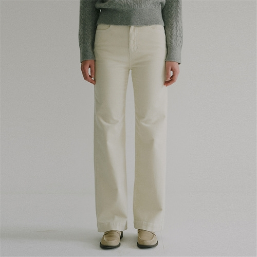 [블랭크03] corduroy boot cut pants (cream)