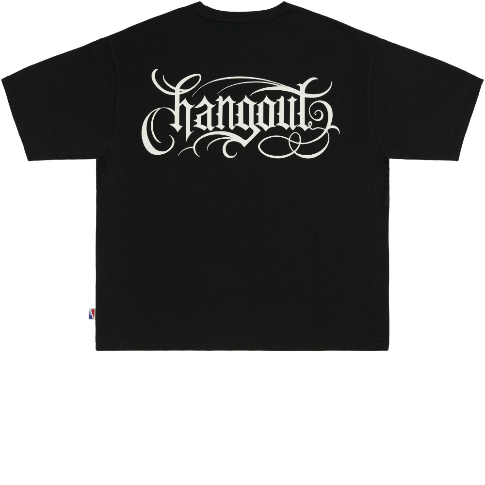 [행아웃] X Inked SEOUL Chicano Reflective Lettering Wide T-Shirt (Black)