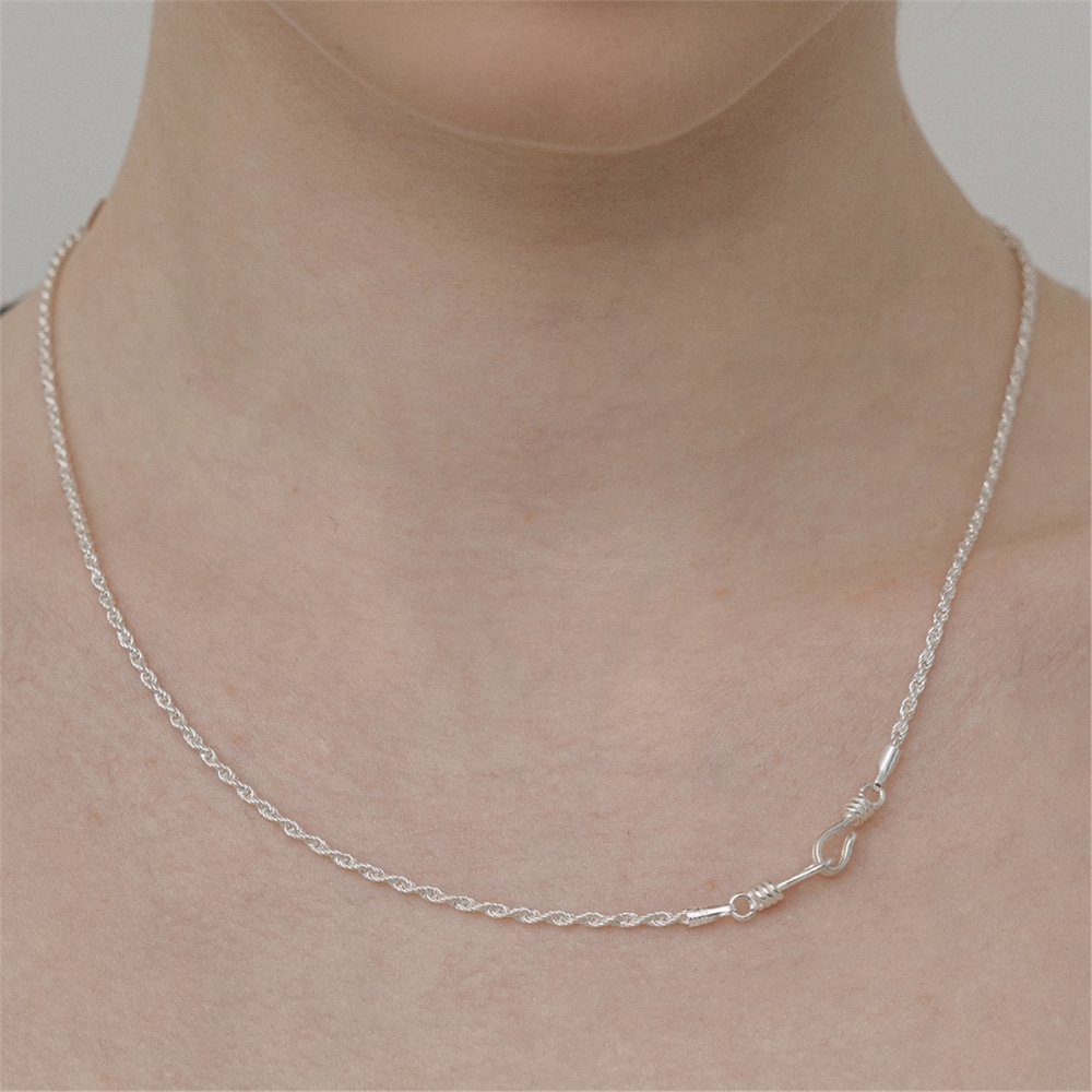 [티오유] [Silver925] WE013 Rope chain silver necklace