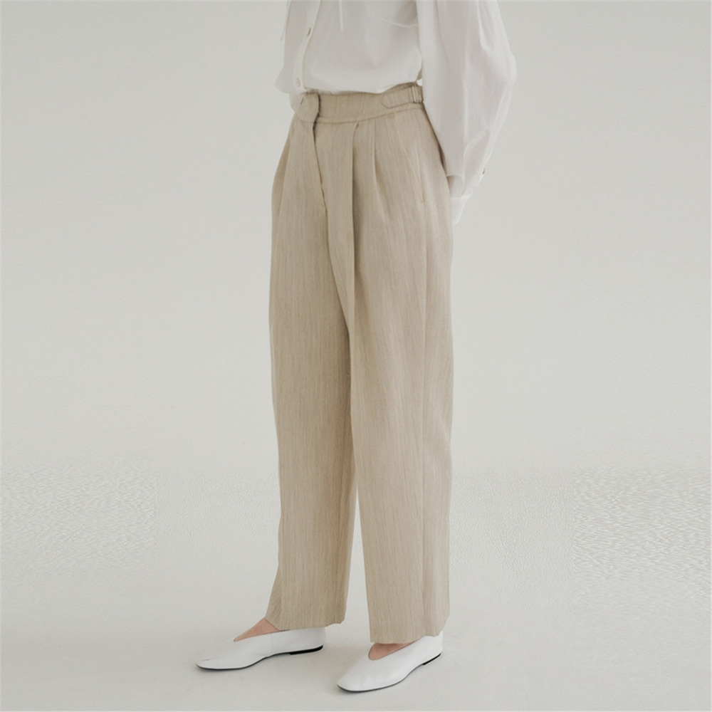 [블랭크03] spring wool tuck pants [Italian fabric] (beige)