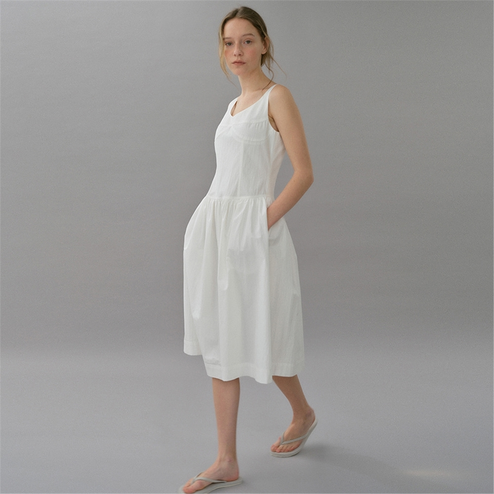 [블랭크03] bustier sleeveless dress (white)