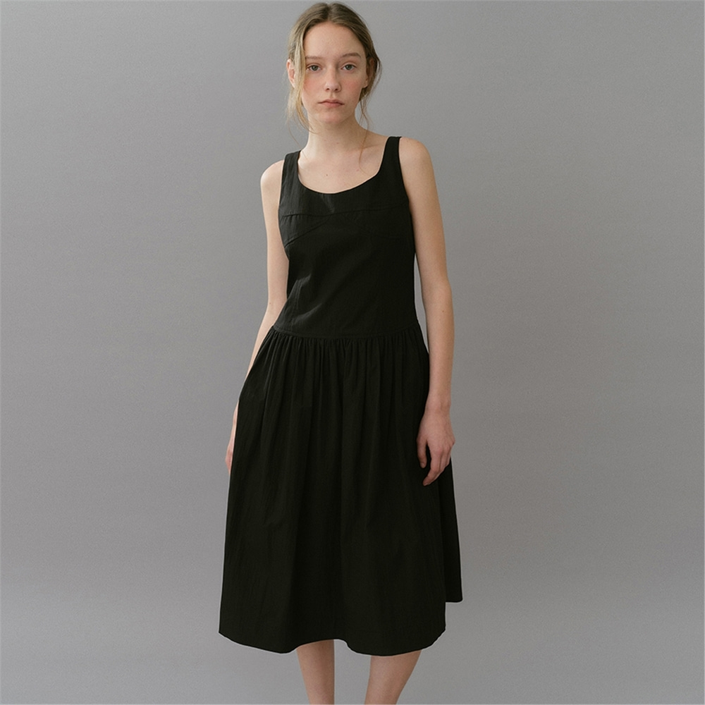 [블랭크03] bustier sleeveless dress (black)