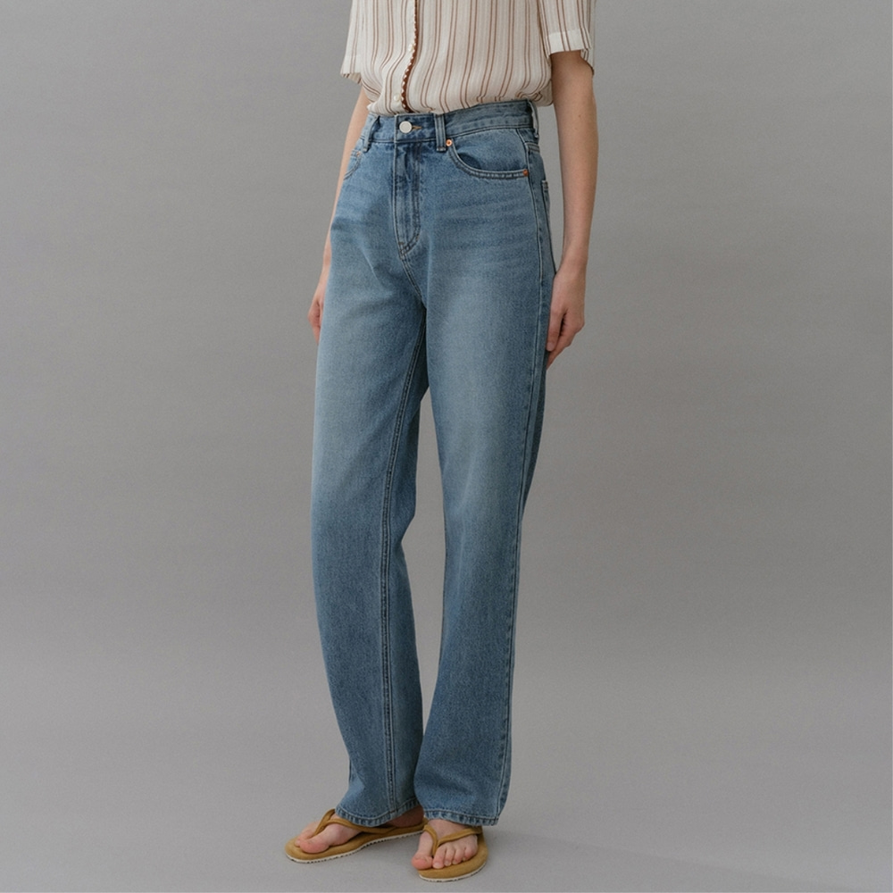 [블랭크03] straight fit jeans (vintage blue)