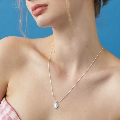 [티오유] 3 ball point gemstone necklace_TS008