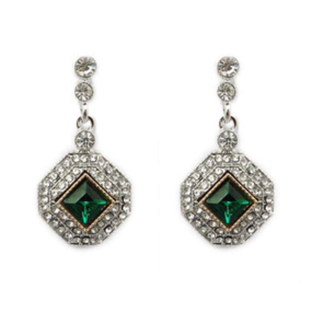 [제이미앤벨] sparkle green earrings