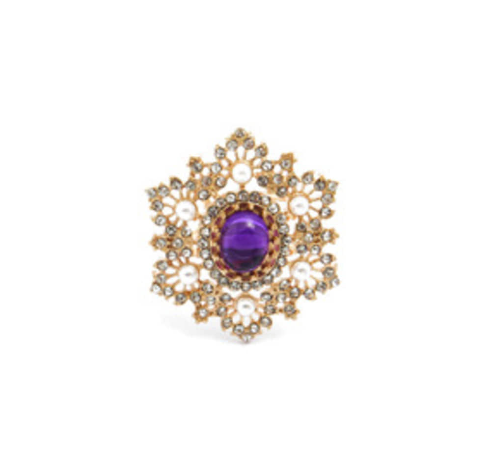 [제이미앤벨] violet stone star ring