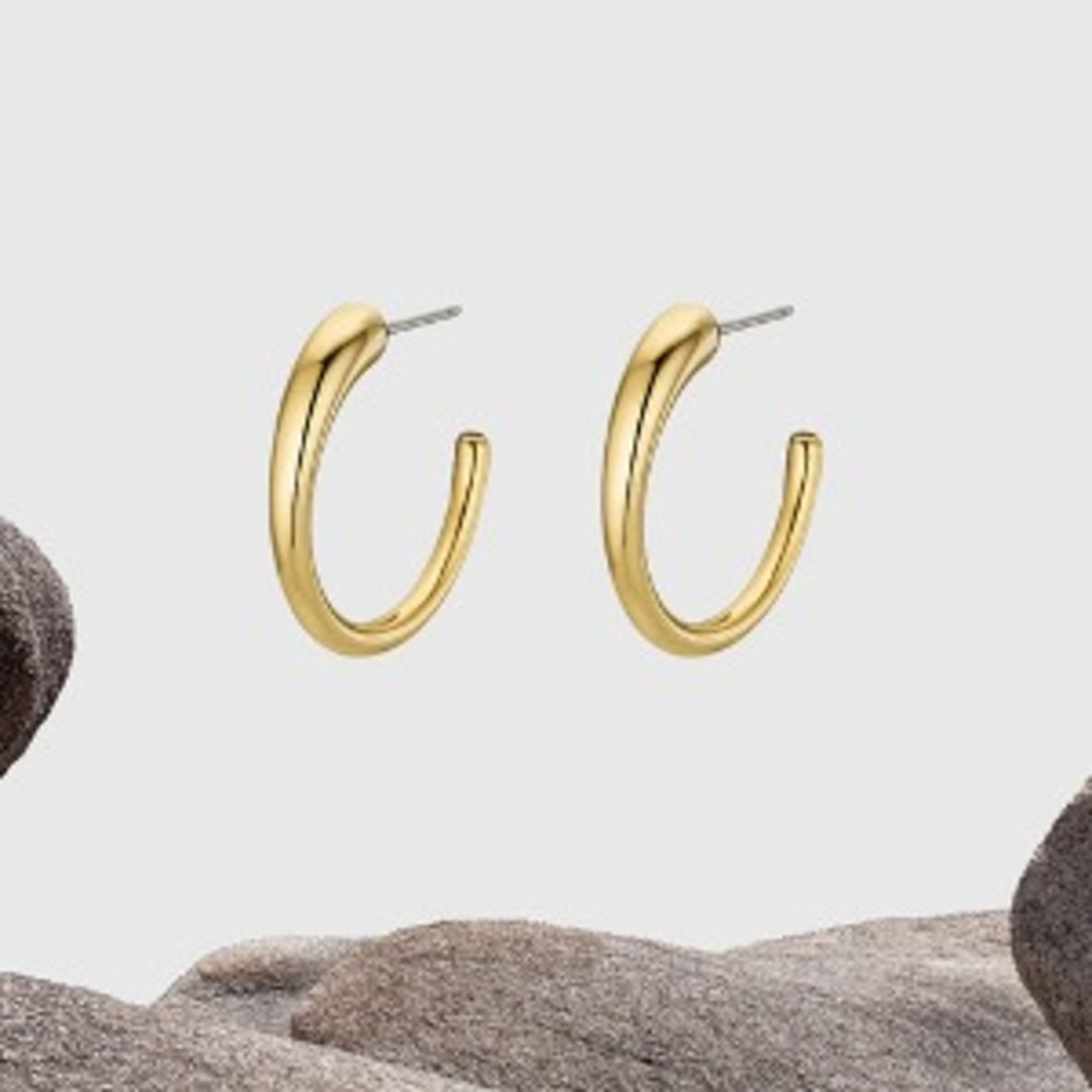 [제이미앤벨] Simple Slender hoop earrings
