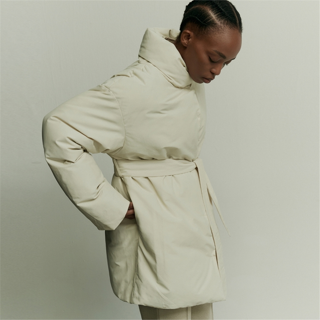 [N][리이] BELTED PADDED DOWN COAT IVORY