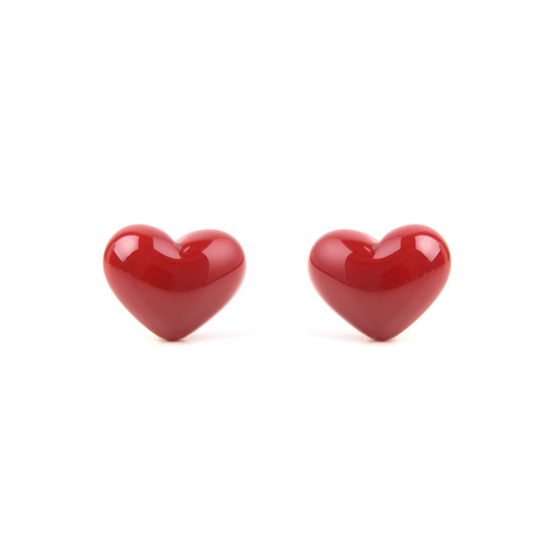 [티오유] volume red heart earring_XT006