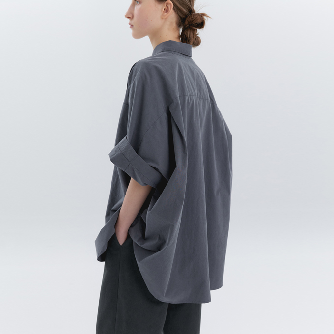 [위티앤험블] Boxy Long Shirt (Gray)