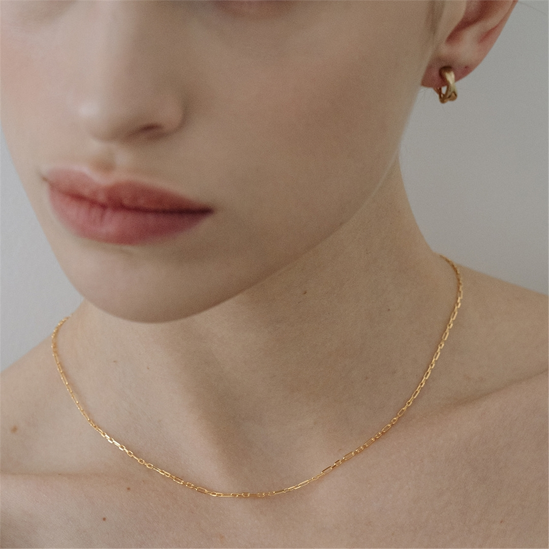 [티오유] [silver925] TB010 mini clip chain necklace