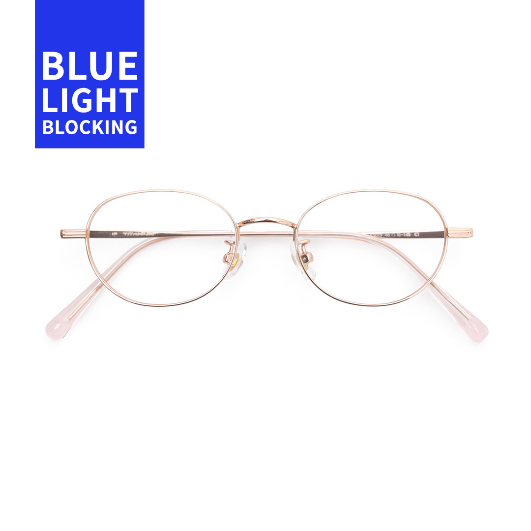 [라스텔지아] Cent Pink 티타늄 메탈테 블루라이트 차단 긱시크 안경