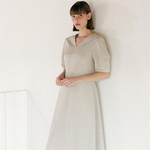 [블랭크03] cotton volume dress_light grey