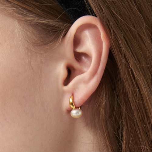 [티오유] Water drop pearl earrings_CR014