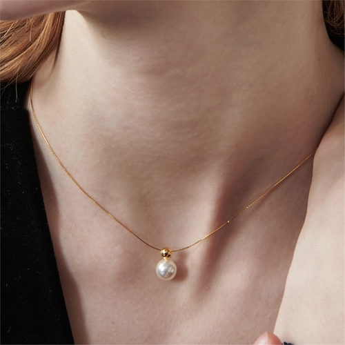 [티오유X하스] Ball pearl pendant necklace_LVH008